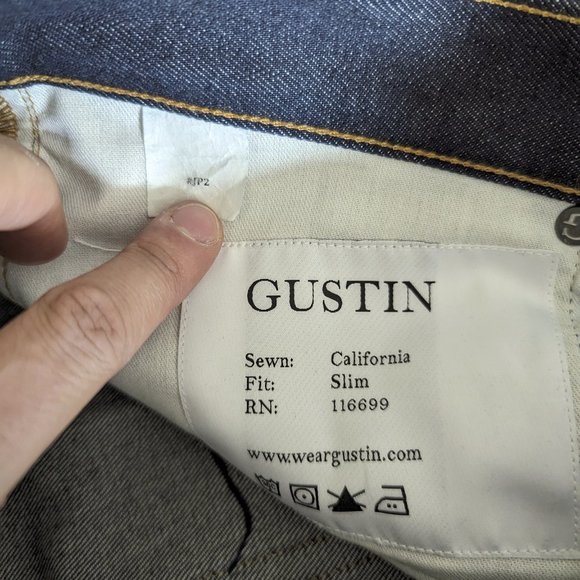 Gustin Japan Selvedge Denim 33 Slim Like New Condition - Picture 2 of 4